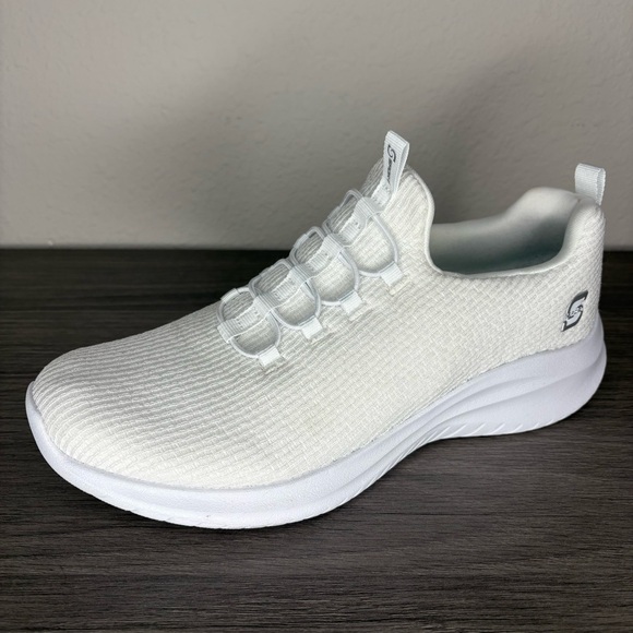 New Skechers Knit Mesh Women's Charlize 2.0 White Slip Ons Size 9 - Picture 5 of 10